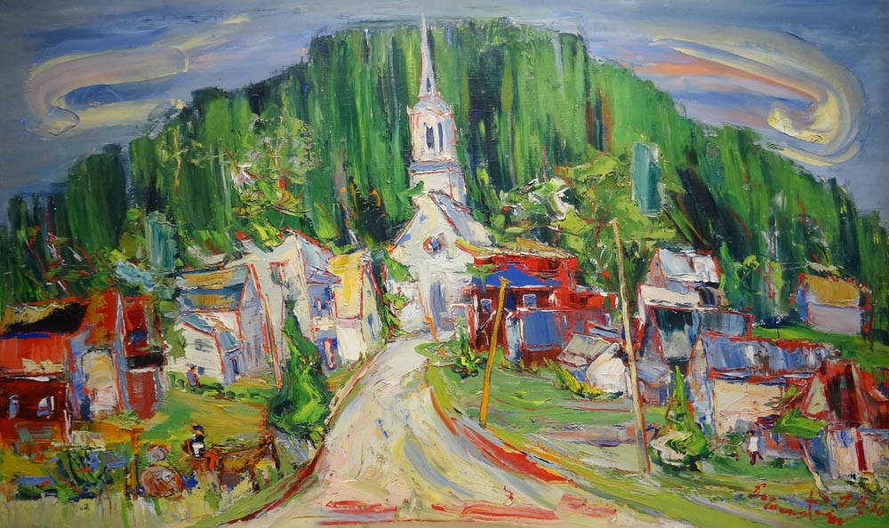 Sam Borenstein (1908-1969), Summer in St. Lucie. Oil on canvas 24 x 40 ins.